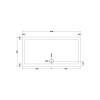 Pearlstone White Rectangular Shower Tray 1600mm x 800mm x 40mm