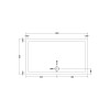 Pearlstone White Rectangular Shower Tray 1600mm x 900mm x 40mm