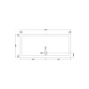 Pearlstone White Rectangular Shower Tray 1700mm x 760mm x 40mm