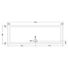 Pearlstone White Rectangular Shower Tray 1700mm x 800mm x 40mm