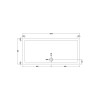 Pearlstone White Rectangular Shower Tray 1800mm x 800mm x 40mm