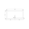 Pearlstone White Rectangular Shower Tray 1800mm x 900mm x 40mm