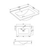 Nuie 600mm Minimalist Ceramic Furniture Basin