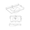 Nuie 800mm Minimalist Ceramic Furniture Basin