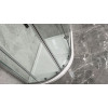 Pearlstone White Offset Quadrant Shower Tray 1000mm x 800mm x 40mm - Right Hand