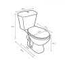 Eilte Close Coupled Modern Toilet + Soft Close Toilet Seat