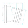 Viva Sanitary 14 Degrees Angle 'EASI-FIT' Pan Connector