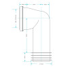 Viva Sanitary 90 Degrees 'EASI-FIT' Pan Connector