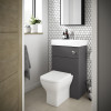 Athena 500mm Grey Gloss WC/Basin Unit Combi & Cisten (Exc. Pan & Seat)