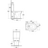 RAK Resort Mini Close Coupled Open Back Rimless Toilet & Soft Close Seat