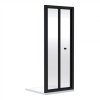 Kristal Matt Black 900mm Bi-Fold Door & 900mm Side Panel Enclosure Package With Tray & Waste