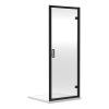 Kristal Matt Black 800mm Hinged Door & 800mm Side Panel Enclosure Package With Tray & Waste