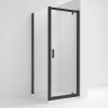 Kristal Matt Black 900mm Pivot Door & 900mm Side Panel Enclosure Package With Tray & Waste