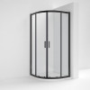 Kristal Matt Black 900mm Quadrant Shower Enclosure, Tray & Waste