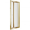 Kristal Brushed Brass 760mm Bi-Fold Door & 760mm Side Panel Enclosure Package With Tray & Waste