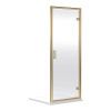 Kristal Brushed Brass 800mm Hinged Door & 800mm Side Panel Enclosure Package With Tray & Waste