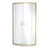 Kristal Brushed Brass 800mm Quadrant Shower Enclosure, Tray & Waste