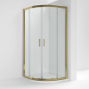 Kristal Brushed Brass 800mm Quadrant Shower Enclosure, Tray & Waste