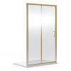 Kristal Brushed Brass 1100mm Sliding Door 6mm Glass (1900mm)