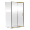 Kristal Brushed Brass 1000mm Sliding Door 6mm Glass (1900mm)