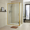 Kristal Brushed Brass 1600mm Sliding Door 6mm Glass (1900mm)