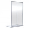 Kristal Chrome 1600mm Sliding Door 6mm Glass (1900mm)