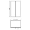 Kristal Brushed Brass 1500mm Sliding Door 6mm Glass (1900mm)