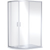 Kristal Chrome 1000 x 800 Offset Quadrant Shower Enclosure, Tray & Waste - Left Hand