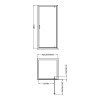 Kristal Matt Black 800mm Pivot Door & 800mm Side Panel Enclosure Package With Tray & Waste