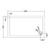 Pearlstone Slate Grey Rectangular Shower Tray 1200mm x 700mm x 40mm