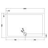 Pearlstone Slate Grey Rectangular Shower Tray 1400mm x 900mm x 40mm