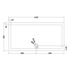 Pearlstone Slate Grey Rectangular Shower Tray 1600mm x 800mm x 40mm