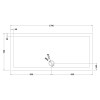 Pearlstone Slate Grey Rectangular Shower Tray 1700mm x 760mm x 40mm