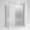 Nuie Fluted 1000mm x 1850mm Chrome Wetroom Screens