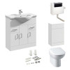 Mayford 1250mm Complete Furniture Package (Lawton BTW Pan & Seat & Concealed Cistern)