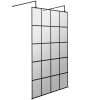 Hudson Reed Apex Black Framed 700mm x 1950mm Wetroom Screen with Arms & Feet