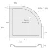 Ice 900mm Quadrant Shower Enclosure, Tray & Waste