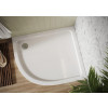 1200mm x 800mm ICEstone Offset Quadrant LH 30mm Shower Tray White