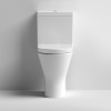 Nuie Freya Rimless Comfort Height Close Coupled Modern Toilet with Push Button Cistern & Soft Close Toilet Seat