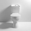 Nuie Melbourne Close Coupled Modern Toilet + Standard Toilet Seat