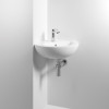 Corner Wall Mounted Basin 318mm - 1 Tap Hole