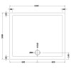 Pearlstone White Rectangular Shower Tray 1200mm x 1000mm x 40mm